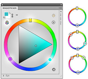 MagicPicker panel Illustrator & Photoshop Color Wheel with Color Schemes