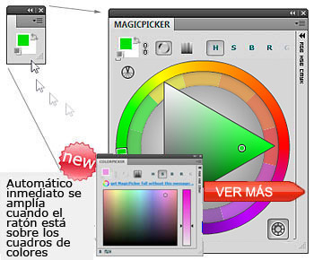 MagicPicker Rueda de Colores panel en Adobe Photoshop CS6, CS5, CS4, CS3 MagicPicker Rueda de Colores panel en Adobe Photoshop CS6, CS5, CS4, CS3