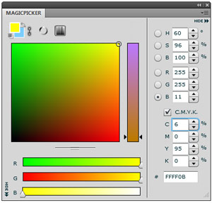 MagicPicker color pane screenshot