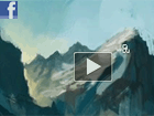 Facebook Video, in dem gezeigt wird, wie man mit MagicPicker vereiste Berge malt
