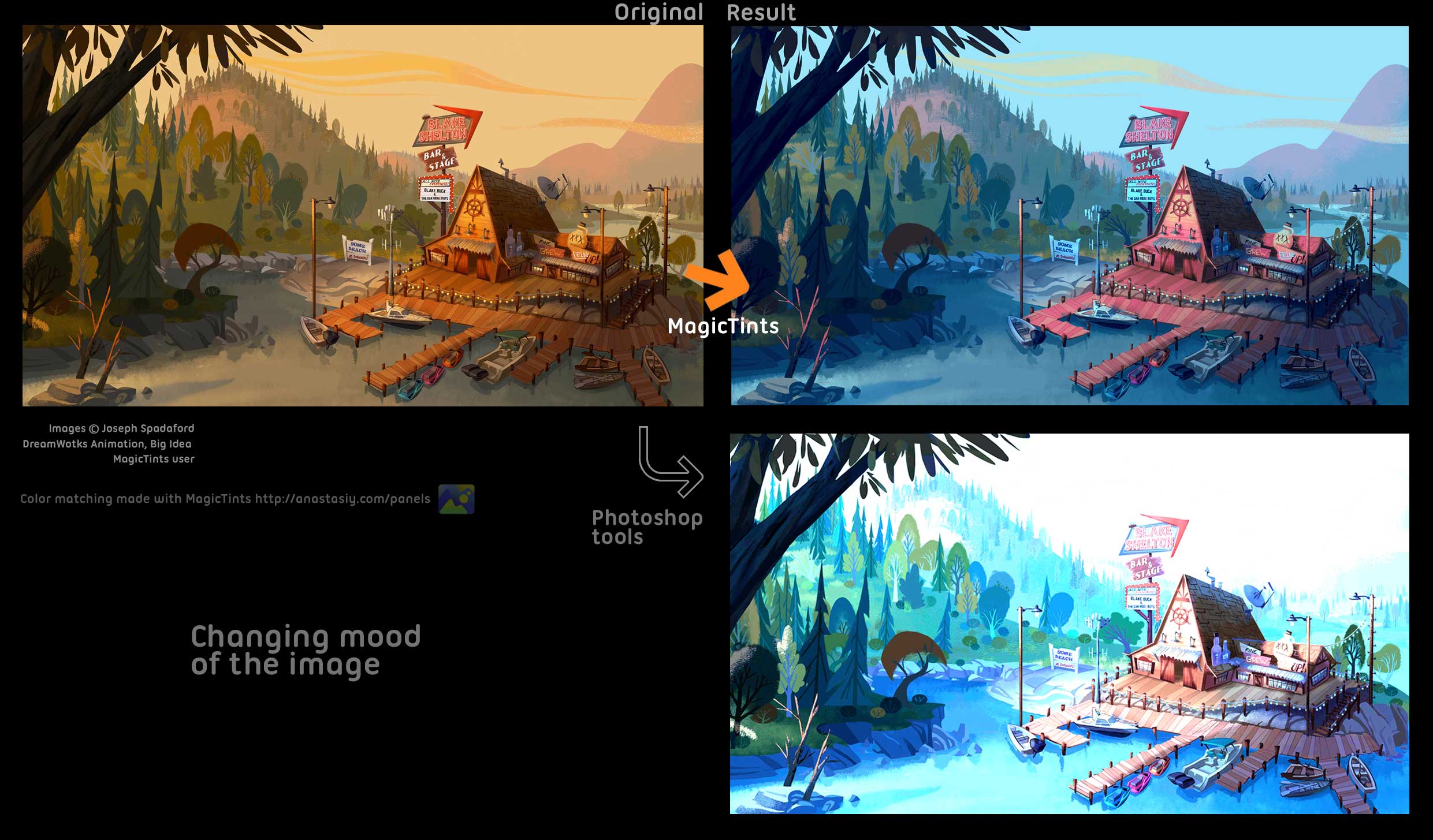 Magicial Color Matching MagicTints - 1-click Color Matching and Correction for Photoshop ...