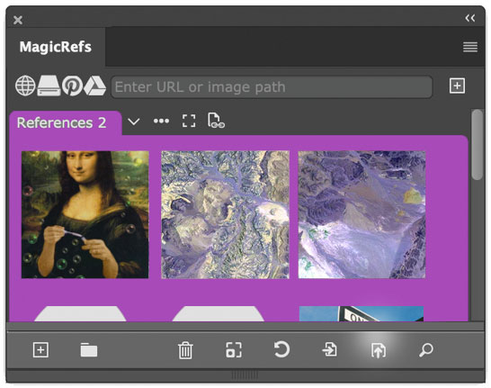 Insert layers from Photoshop document to MagicRefs panel