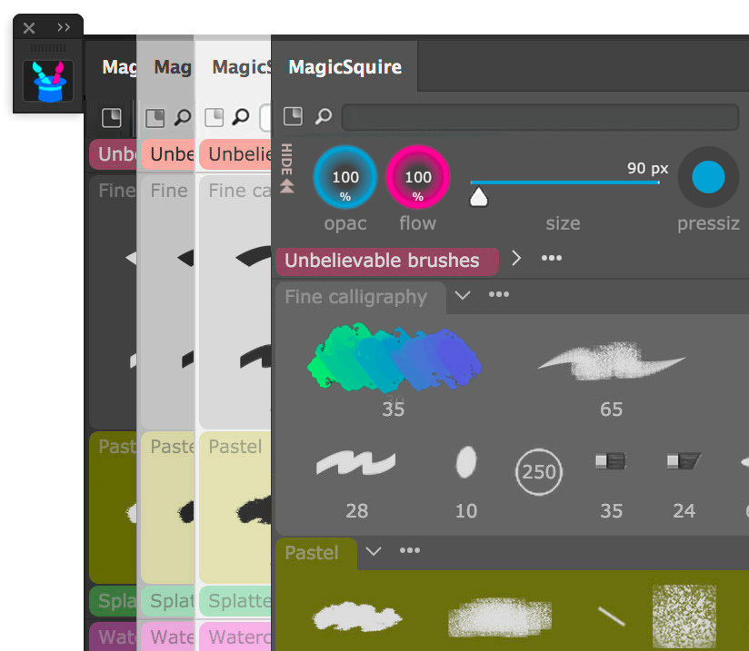 MagicSquire 1 with brush grouping