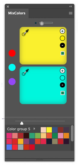 MixColors screenshot, minimal panel