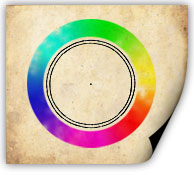 An example color wheel made in Photoshop