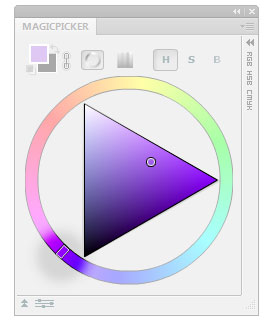 Monochromatic colors on MagicPicker color wheel