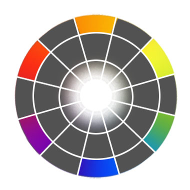 Secondary colors on color wheel