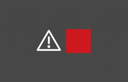 MagicPicker out-of-gamut warning beside a red swatch