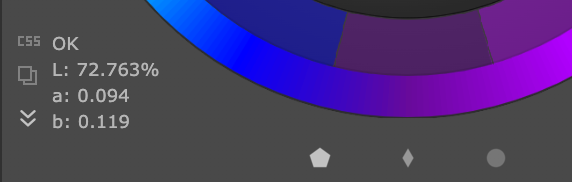 MagicPicker OKLab values and color-space controls