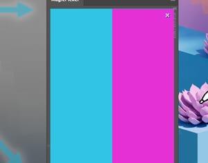 MagicPicker split color comparison panel for checking two colors