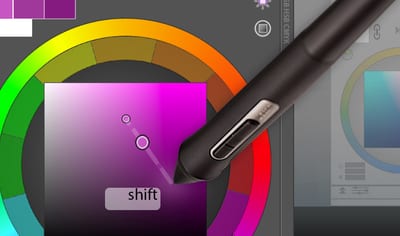 MagicPicker color-wheel picking with a stylus and Shift modifier