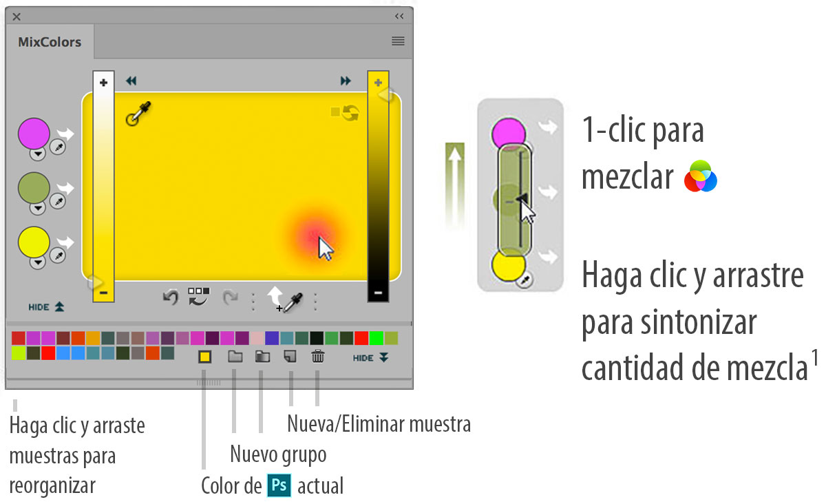 mezclar colores en photoshop