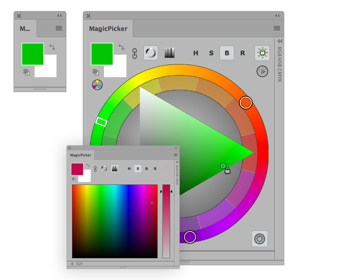 MagicPicker Photoshop color wheel screenshot