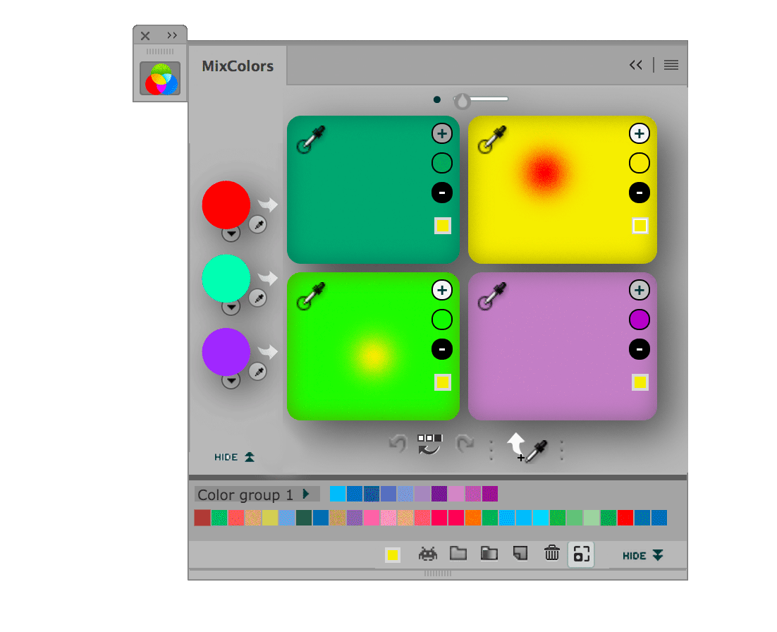 Color Styling Panel Photoshop panels from Anastasiy / MagicPicker color wheel / MixColors ...